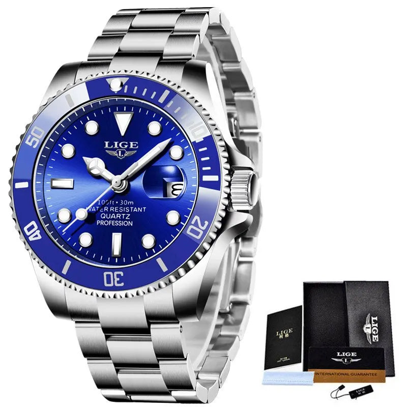 ZENTRO Men’s Waterproof Stainless Steel Watch