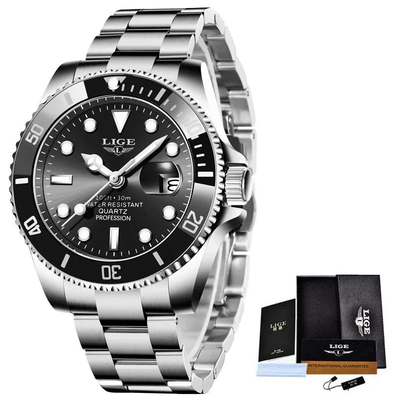 ZENTRO Men’s Waterproof Stainless Steel Watch