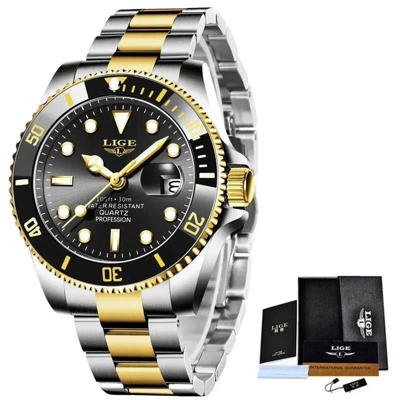 ZENTRO Men’s Waterproof Stainless Steel Watch