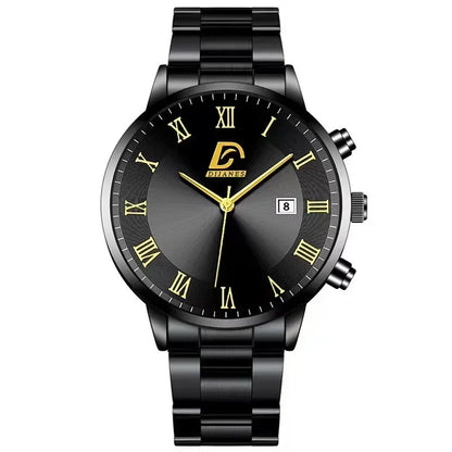 Gold & Black Men's Luxury Quartz Watch