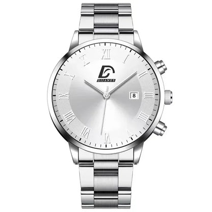Valor Quartz Watch – Men’s Stainless Steel Gold Date Timepiece